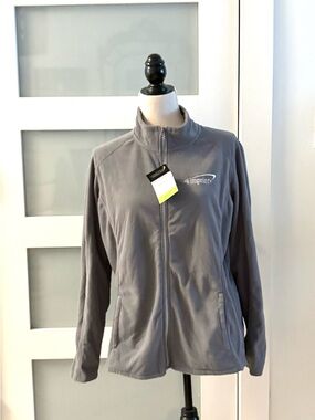 Women's Gray Full-Zip Fleece Jacket